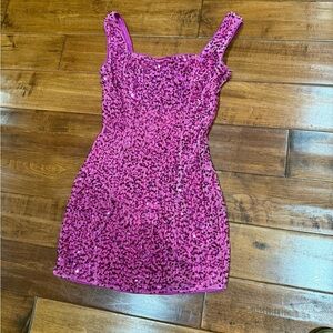 Pink/Fuchsia Sequin Mini Dress